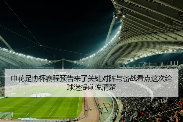 申花足协杯赛程预告来了关键对阵与备战看点这次给球迷提前说清楚